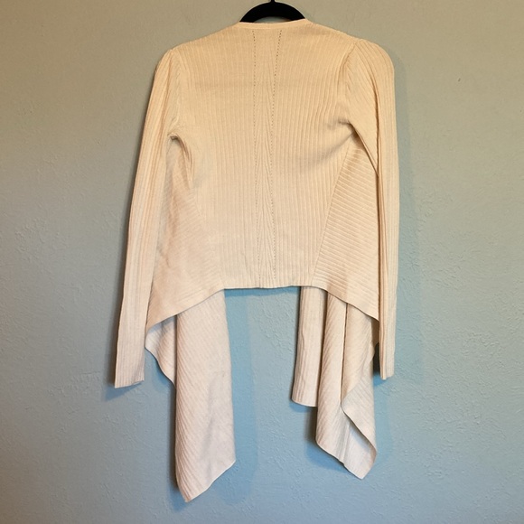 Athleta Womens Sz XS White Solstice Wrap Open Cardigan Merino Wool Blend Sweater - Picture 11 of 14